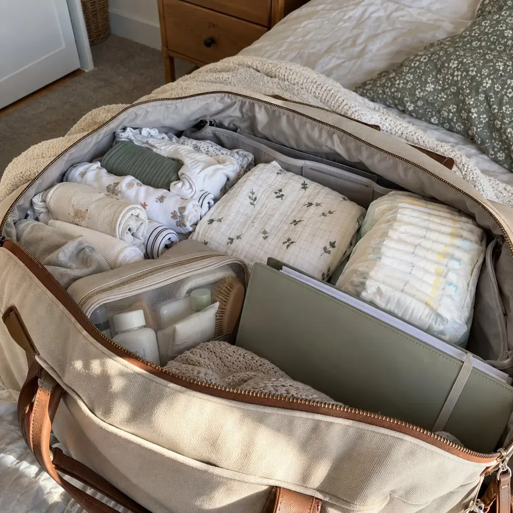 Maleta de maternidad lista
