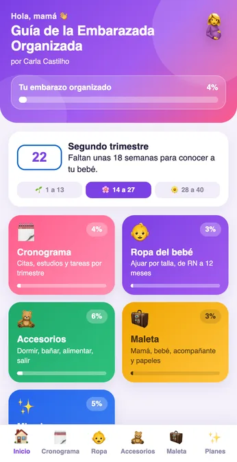 Inicio de la guía en el celular